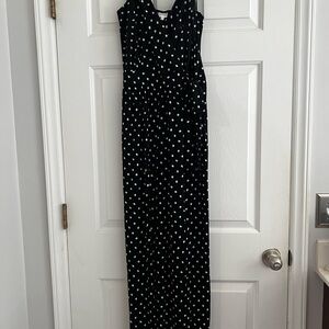 Kaileigh Black and White Polka Dot Jumpsuit